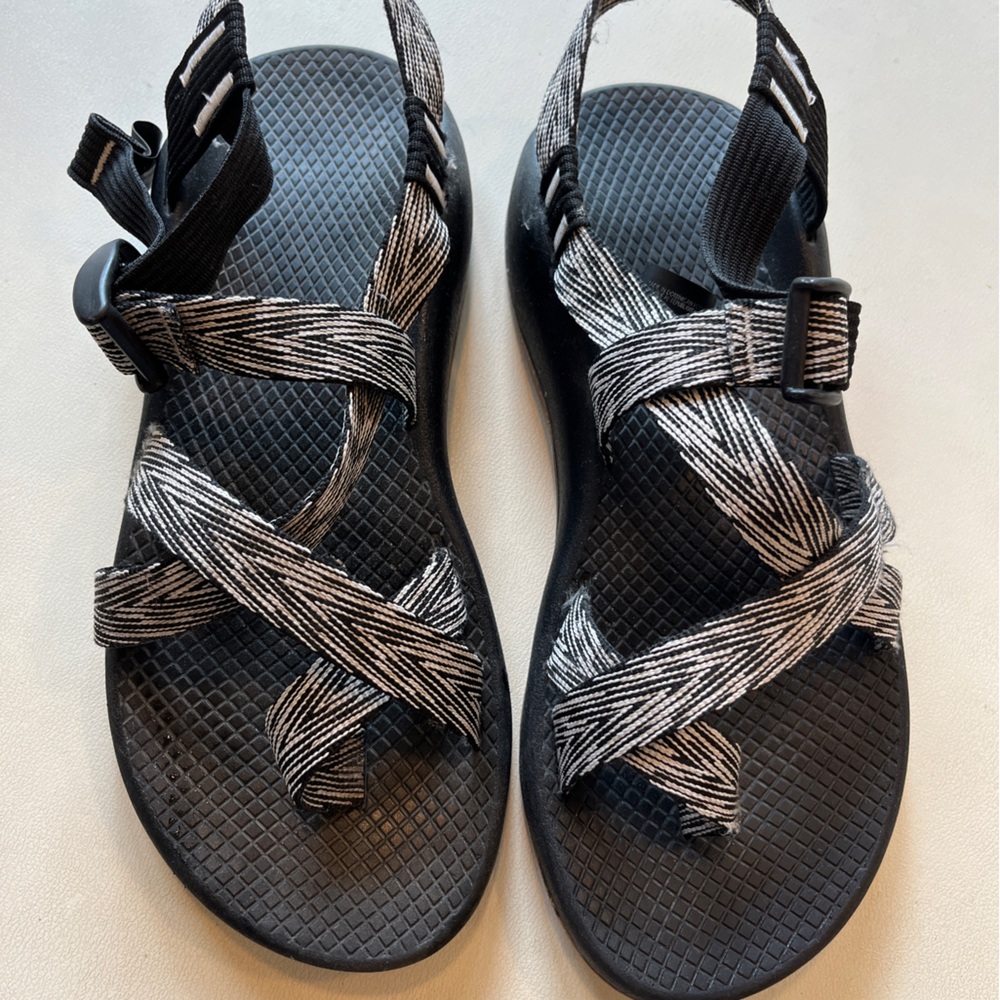 Chaco Black and White Sandals